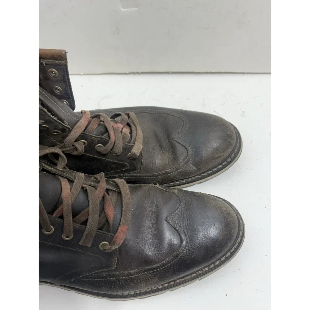 Timberland Men's Britton Hill Brown Leather Wing Tip Chukka Boots Size 10